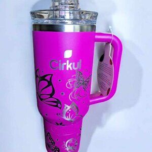 New Cirkul 40 oz Stainless Steel Tumbler Laser Engraved Butterfly Themed…